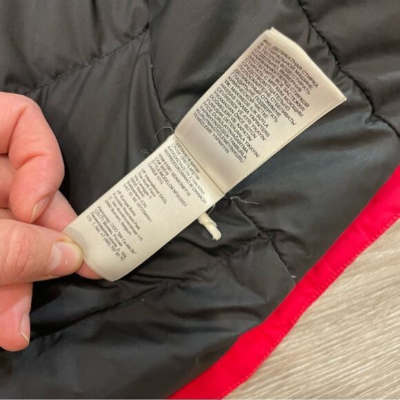 The North Face Down Dry-vent Women Parka Size S Black Red Winter Puffer - Picture 8 of 16